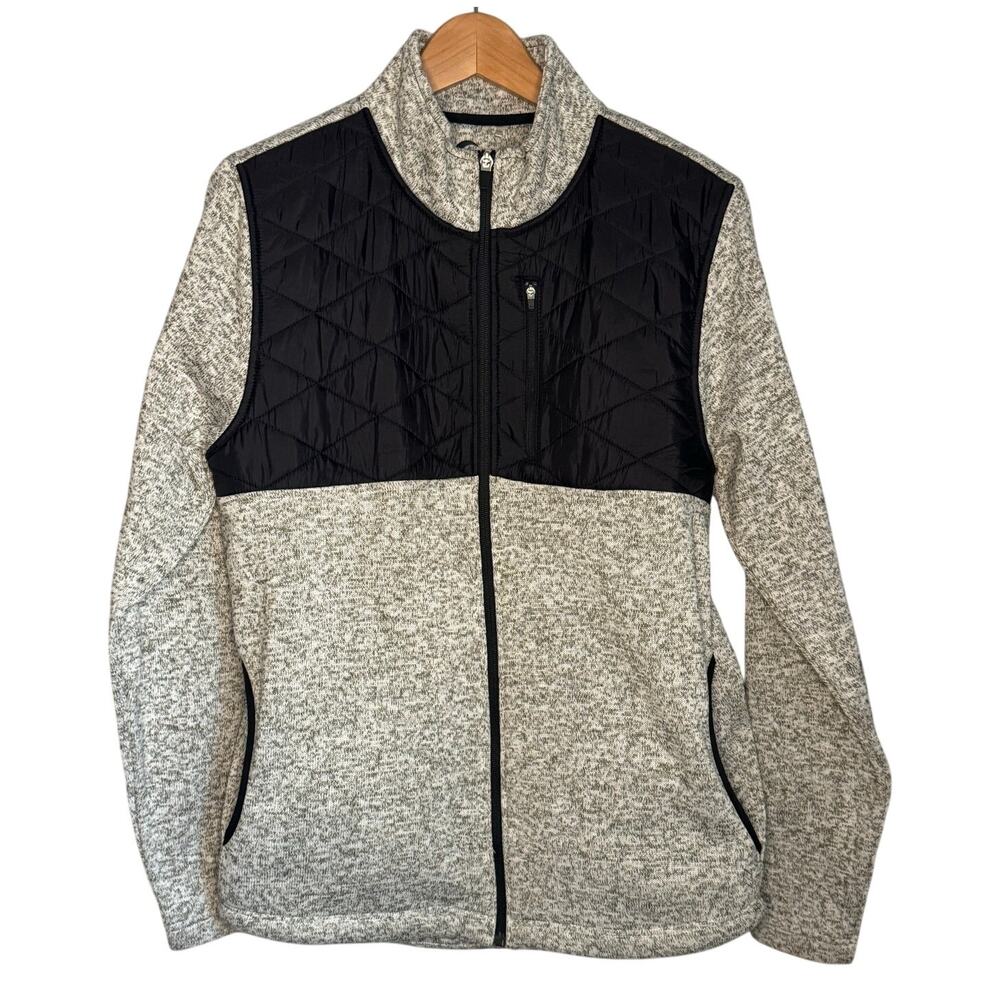 ZYIA Active Men’s Small Quilted Fleece Jacket Full Zip